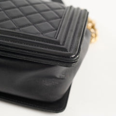 Chanel Lambskin Old Medium Boy Black