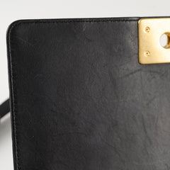 Chanel Lambskin Old Medium Boy Black