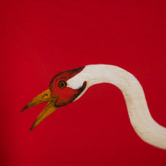 Gucci Red Heron Print Sweater Size Small