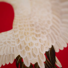 Gucci Red Heron Print Sweater Size Small