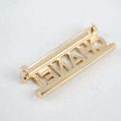 Chanel "CHANEL" Crystal Brooch Gold Costume Jewellery