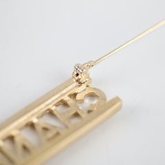 Chanel "CHANEL" Crystal Brooch Gold Costume Jewellery