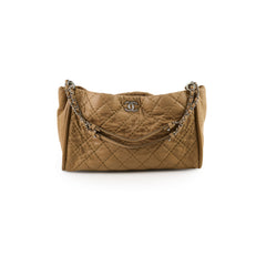Chanel CC Quilted Tote Beige