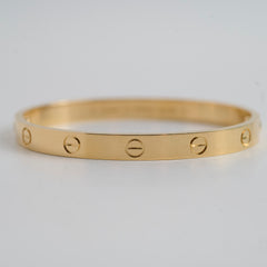 Cartier Love Bracelet Classic Model Size 17 Yellow Gold