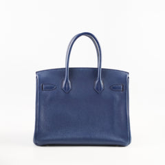 Hermes Birkin 30 Blue Sapphire T Stamp PHW