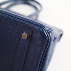 Hermes Birkin 30 Blue Sapphire T Stamp PHW