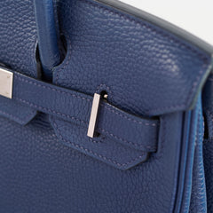 Hermes Birkin 30 Blue Sapphire T Stamp PHW