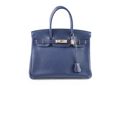 Hermes Birkin 30 Blue Sapphire T Stamp PHW