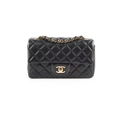 Chanel Mini Rectangular GHW Microchipped Black