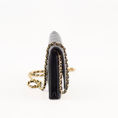 Chanel Caviar Wallet on Chain WOC Black GHW Microchipped