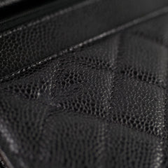 Chanel Caviar Wallet on Chain WOC Black GHW Microchipped