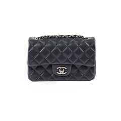 Chanel Mini Retangular Navy Microchipped