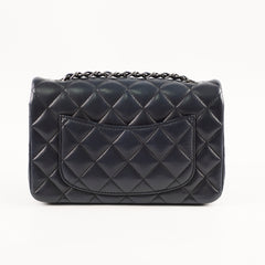 Chanel Mini Retangular Navy Microchipped
