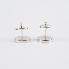 Bvlgari B Zero Stud Earrings Silver Onyx