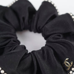 Chanel Silk Pearl Hair Scrunchie