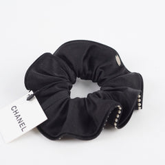 Chanel Silk Pearl Hair Scrunchie