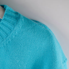 Chanel Knit Jumper Aqua Blue - Size 36