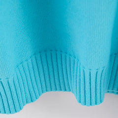 Chanel Knit Jumper Aqua Blue - Size 36