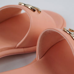 Chanel 23K Heeled Sandals Peach - Size 39