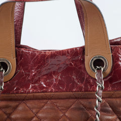 Chanel Burgundy Quilted Calfskin Mix Tote