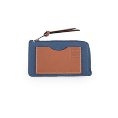 Loewe Coin Cardholder Navy/ Tan