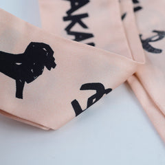 Hermes Silk Dakar Slim Scarf Pink