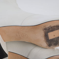 Chanel 22A Short Ankle Boots White - Size 39