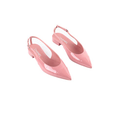 Chanel Patent Cap Toe Slingbacks Pink Size 38.5 C