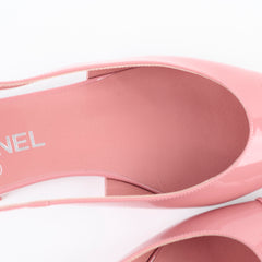 Chanel Patent Cap Toe Slingbacks Pink Size 38.5 C