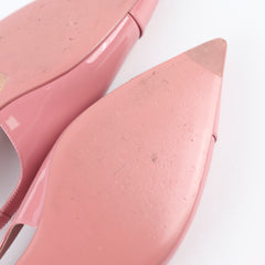 Chanel Patent Cap Toe Slingbacks Pink Size 38.5 C