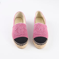 Chanel Denim CC Espadrilles Pink - Size 35