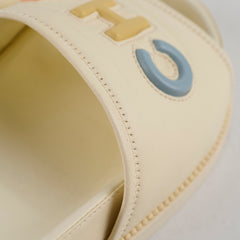 Chanel 22S Lambskin CHA-NEL Slides Ivory Size 39C
