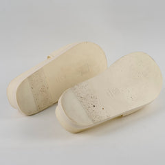 Chanel 22S Lambskin CHA-NEL Slides Ivory Size 39C