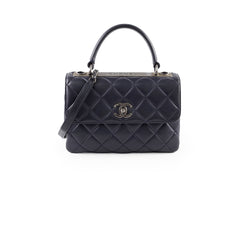 Chanel Small Trendy CC Top Handle Lambskin Navy