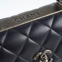 Chanel Small Trendy CC Top Handle Lambskin Navy