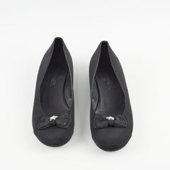 Chanel Bow Ballet Flats Black - Size 40