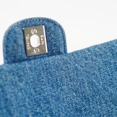 Chanel CC Quilted Denim Flap SHW Blue