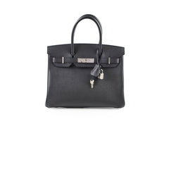 Hermes Birkin 30 Epsom PHW B Stamp Blackv
