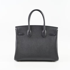 Hermes Birkin 30 Epsom PHW B Stamp Blackv
