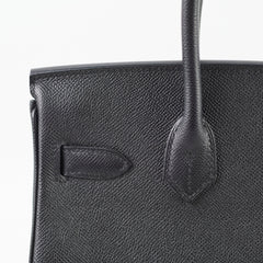 Hermes Birkin 30 Epsom PHW B Stamp Blackv