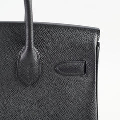 Hermes Birkin 30 Epsom PHW B Stamp Blackv