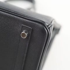 Hermes Birkin 30 Epsom PHW B Stamp Blackv