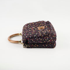 Chanel Wood Top Handle Tweed Bag