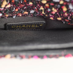 Chanel Wood Top Handle Tweed Bag