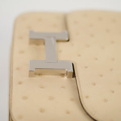 Hermes Mini 18 Constance Ostrich Parchemin B Stamp