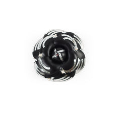 Chanel Leather Camellia Brooch
