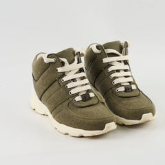 Chanel 17C Canvas Sneakers Green/White Size 37