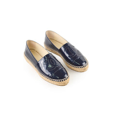 Chanel Espadrilles Patent Navy Size 35