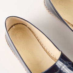 Chanel Espadrilles Patent Navy Size 35
