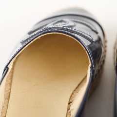 Chanel Espadrilles Patent Navy Size 35